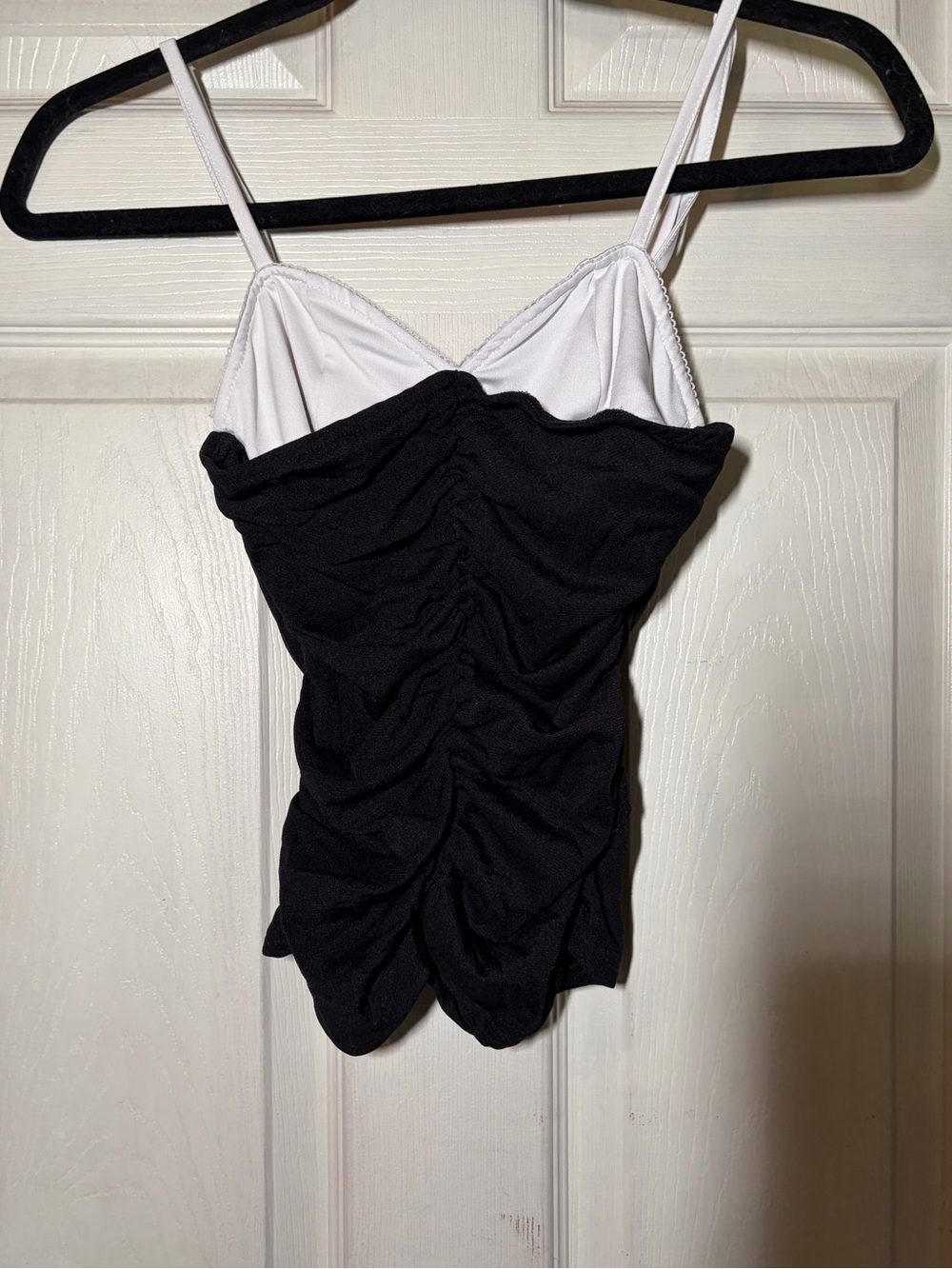 Black & White Top With Open Back